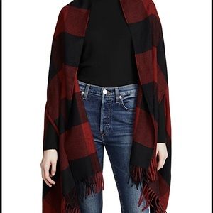 NWT Madewell Buffalo Check Cape Scarf
